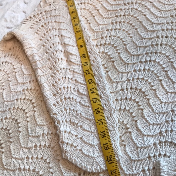 Ivory cotton loose knit sweater by Sarah Arizona - Picture 5 of 8